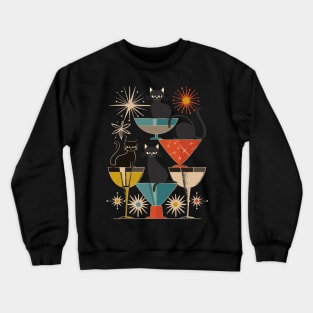 Mid-Century Modern CAT Vases Crewneck Sweatshirt